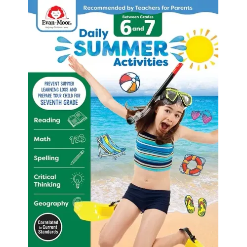 Daily Summer Activities: Between 6th Grade and 7th Grade, Grade 6 - 7 Workbook