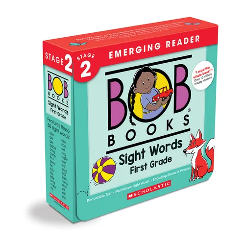 Bob Books - Sight Words First Grade Box Set of 10 Paperbacks Decodable Phonics Books, Ages 4 and Up, First Grade, Flashcards (Stage 2: Emerging Reader