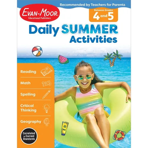 Daily Summer Activities Moving from 4th to 5th Gr