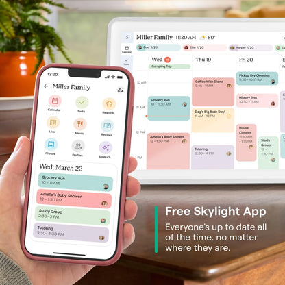 Calendar 2 - 15-Inch Full HD Touchscreen Digital Calendar, Featured on Wirecutter - Wall Planner & Interactive Chore Chart, Smart Family Organizer, 16GB Storage, Wi-Fi, Wall Mount Included - Shadow Box, Silver