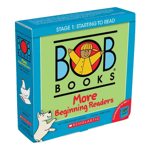 Bob Books - More Beginning Readers Box Set of 12 Paperbacks Decodable Phonics Books, Ages 4 and Up, Kindergarten (Stage 1: Starting to Read)