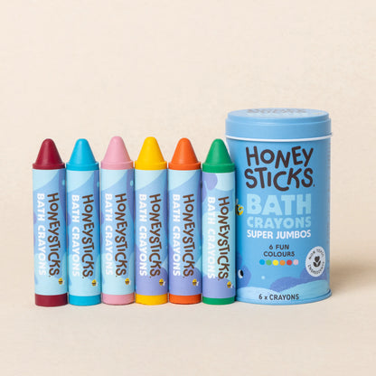 Honeysticks Bath Crayons Super Jumbos 6pk