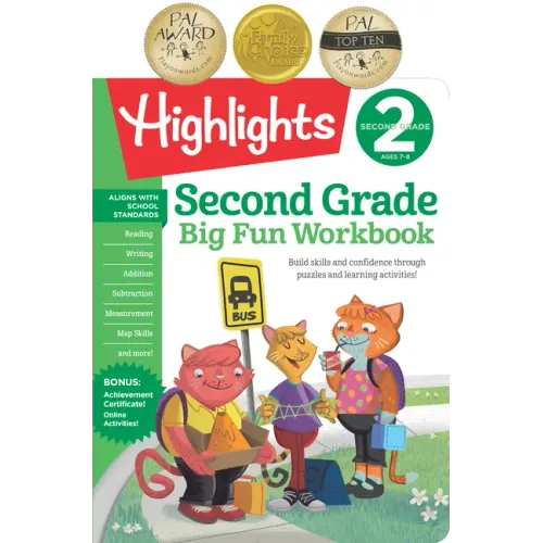 Second Grade Big Fun Workbook: 256-Page Skills Workbook for Grade 2, Language Arts, Math, Social Studies and More School Practice Activities
