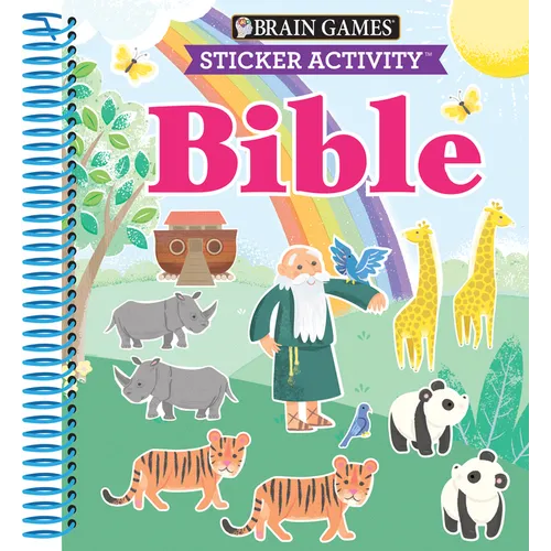 Brain Games - Sticker Activity: Bible - Early Learning for Kids Ages 3-6 11 Old & New Testament Stories 175+ Stickers Gift for Easter, Christmas or An