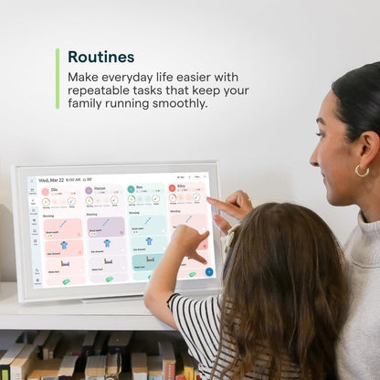 Calendar: 15-Inch Wall Planner Digital Calendar & Chore Chart, Smart Touchscreen Interactive Display for Family Schedules – Wall Mount Included, Great for Organizing Your 2026 Calendar