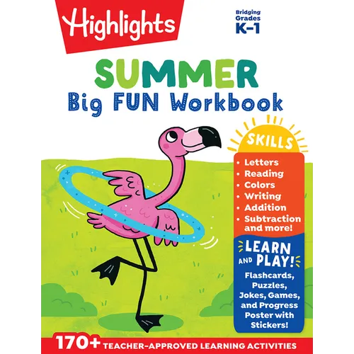 Summer Big Fun Workbook Bridging Grades K & 1: First Grade Prep Workbook, Kindergarten to 1st Grade Summer Learning with Letters, Reading, Writing, Ma