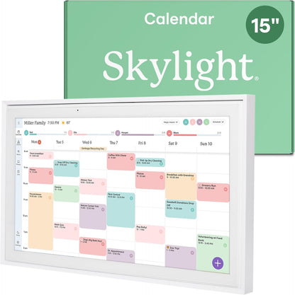 Calendar: 15-Inch Wall Planner Digital Calendar & Chore Chart, Smart Touchscreen Interactive Display for Family Schedules – Wall Mount Included, Great for Organizing Your 2026 Calendar