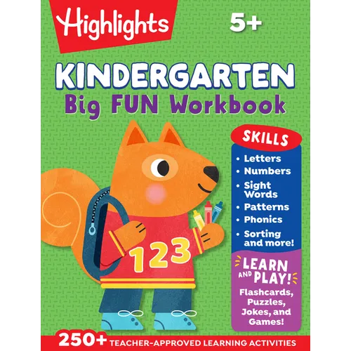 Kindergarten Big Fun Workbook: Kids Workbook with Tracing Worksheets, Alphabet Practice, Math Activities and Puzzles for Kindergarten Prep and Learnin