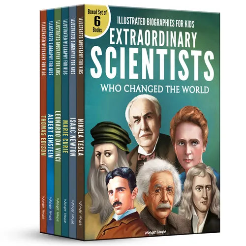 Illustrated Biography for Kids: Extraordinary Scientists Who Changed the World: Set of 6 Books