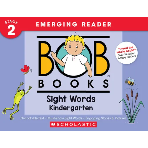 Bob Books - Sight Words Kindergarten Hardcover Collection of 10 Stories Decodable Phonics Stories, Ages 4 and Up, Kindergarten (Stage 2: Emerging Read