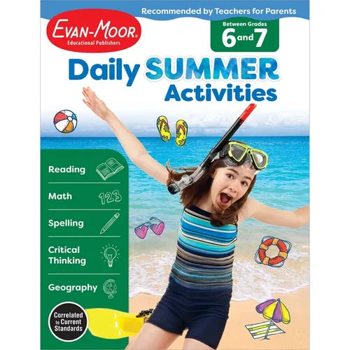 Daily Summer Activities Moving from 6th to 7th Gr